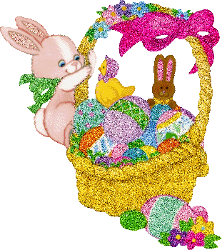 Gif animé Pâques lapin oeuf